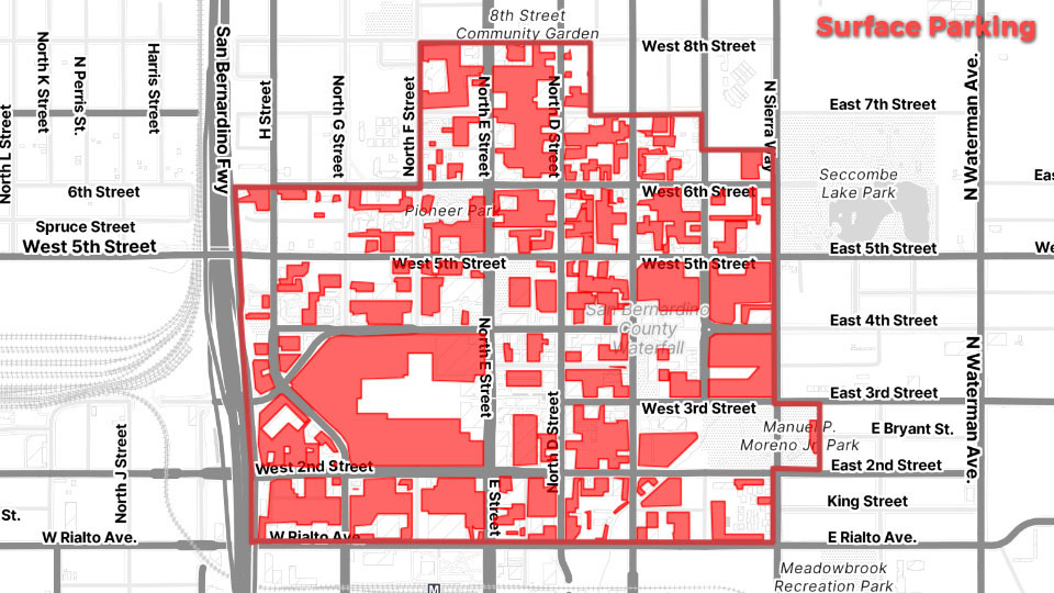 San Bernardino Parking Map